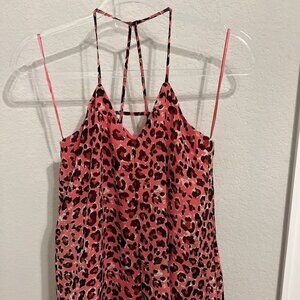 NEW Pink Cheetah Print Shell Camisole Tank Size XXS tags still on